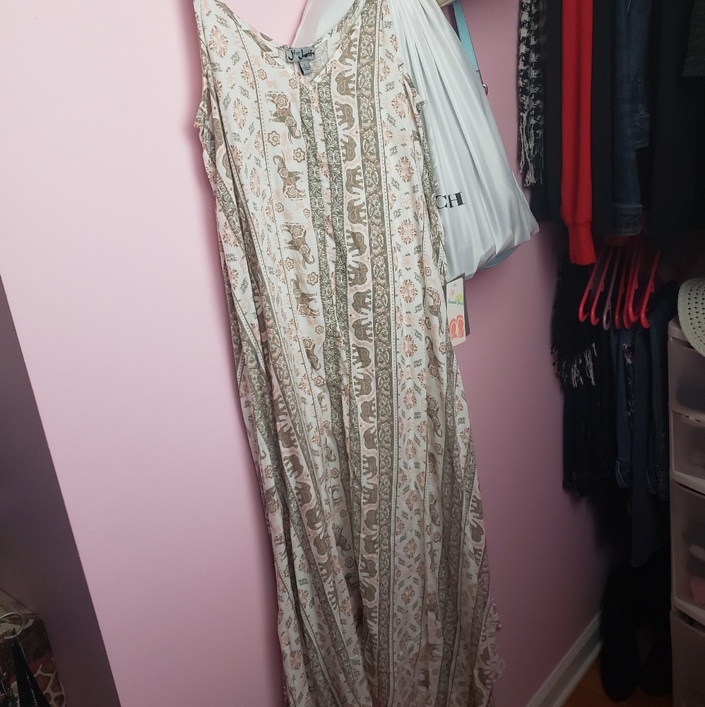 Elephant design maxi dress